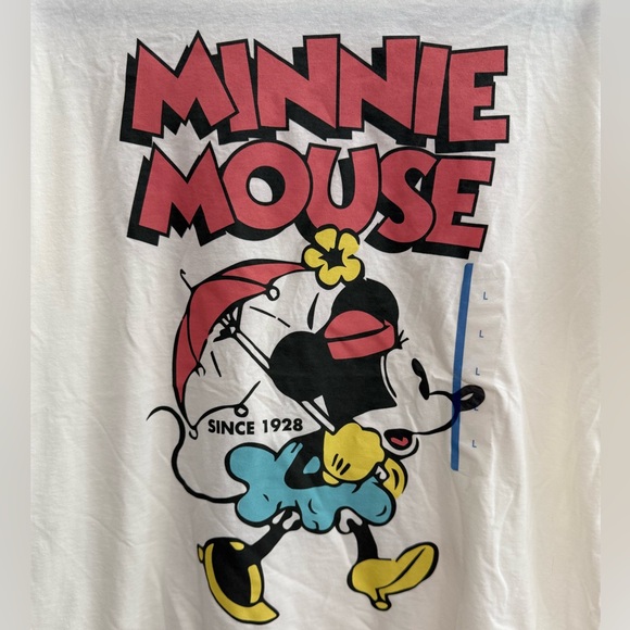 Women's Disney Minnie Mouse Retro Short Sleeve Graphic T-Shirt - White L - Picture 4 of 8